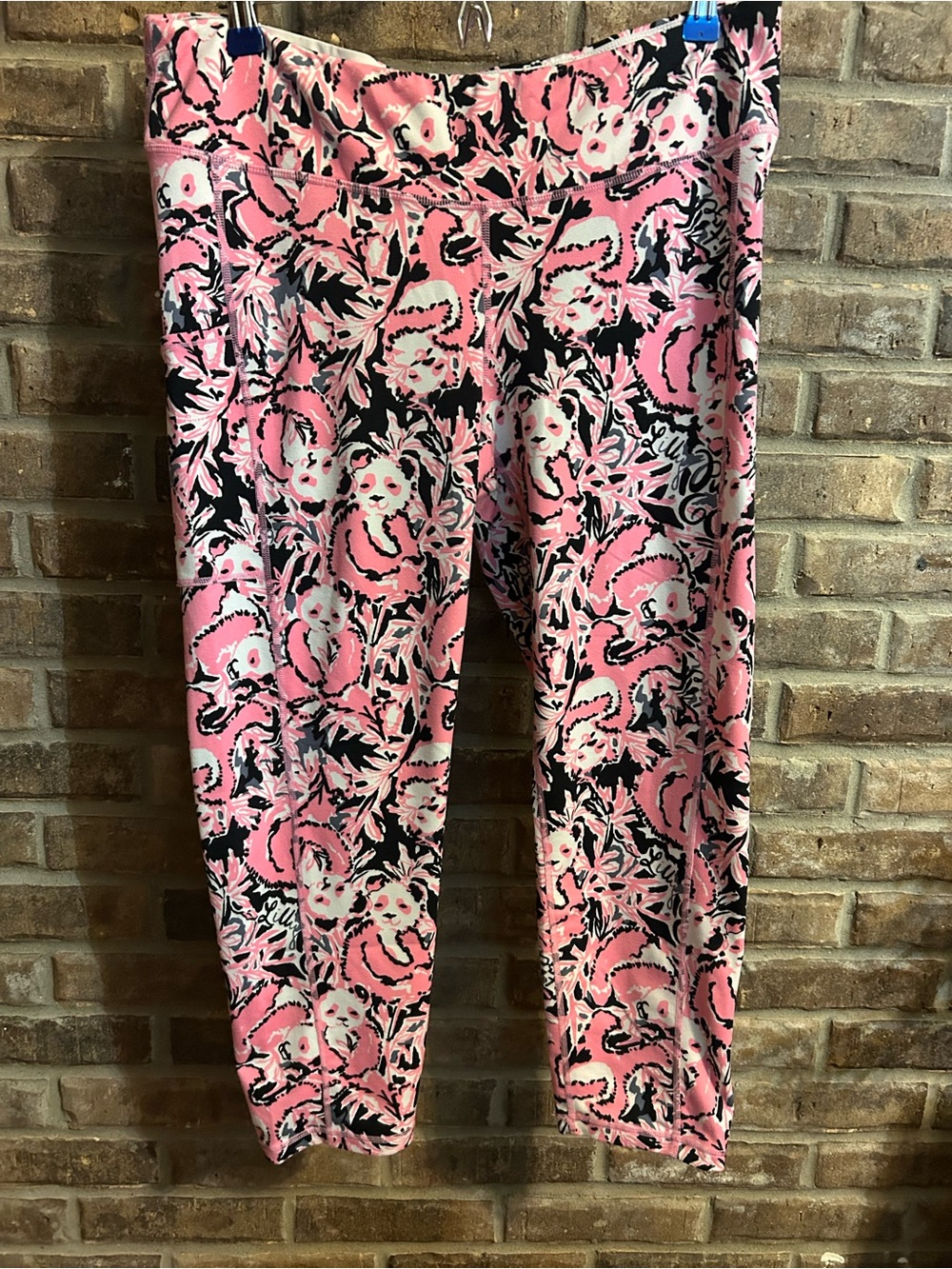 Lilly Pulitzer Pink and Black panda luxletic Leggings